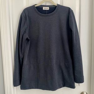 Taylor Stitch women’s Chandler sweatshirt XL in heathered indigo
